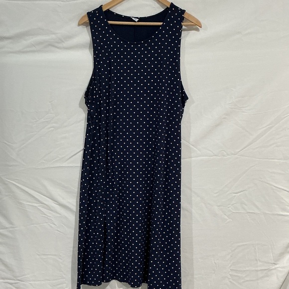 Old Navy Dresses & Skirts - Old Navy Dark Blue and White Dotted Midi Dress